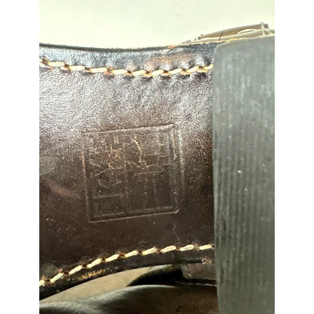 Frye Carmen Harness Tall Boots Women’s 7 B Brown Leather Moto Riding Western